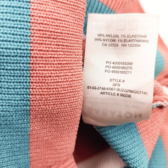 Babaton Halter Top Womens Stripe Pink Blue White Nylon Elastane S - Picture 3 of 6
